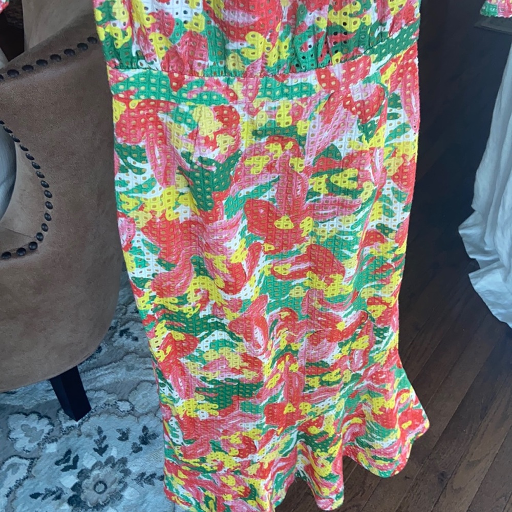 Saloni Grace Off Shoulder Ruffle Dress - Picture 8 of 14